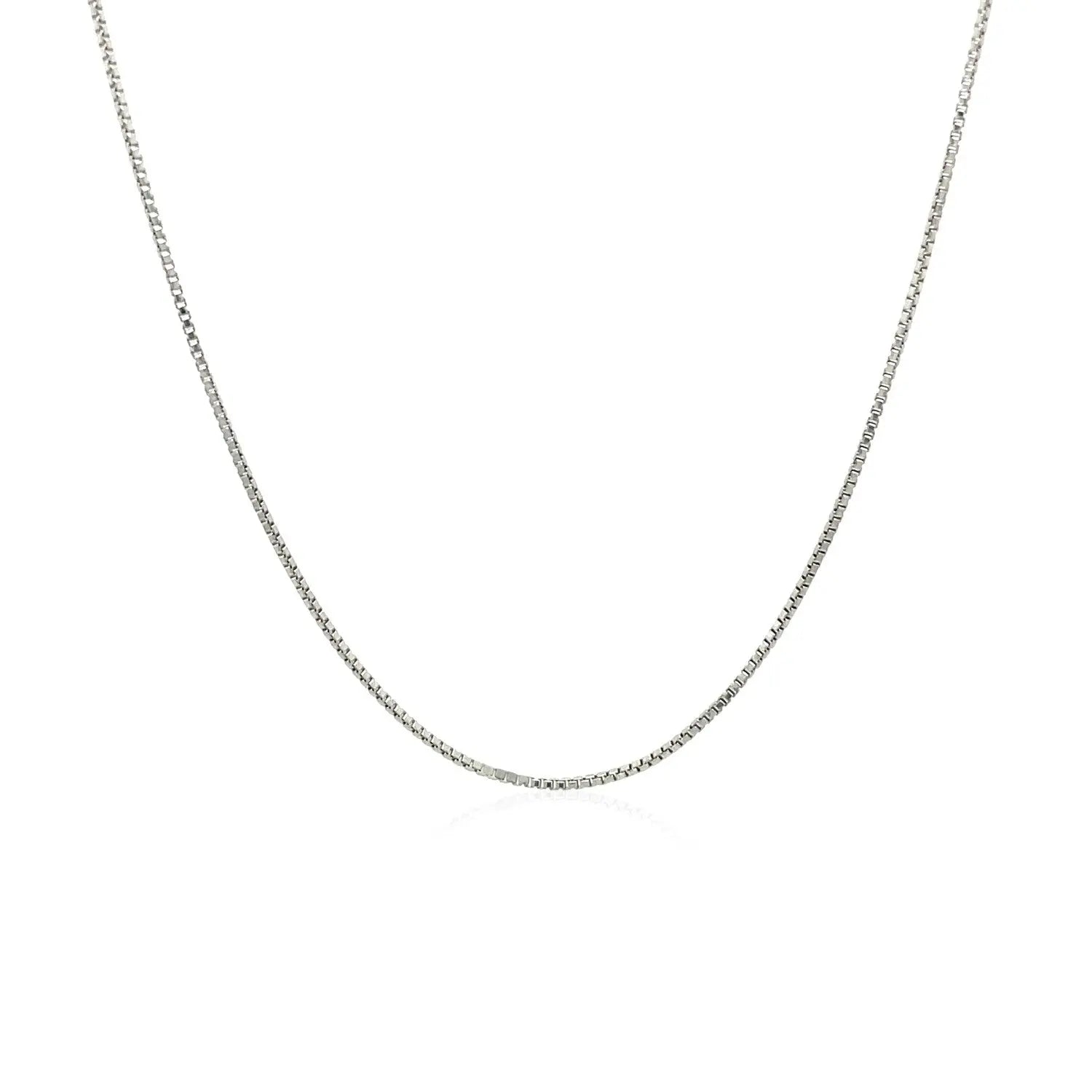Sterling Silver Rhodium Plated Box Chain (0.70 mm) RCJ Chains  CELESTIA LUXE JEWELLERS