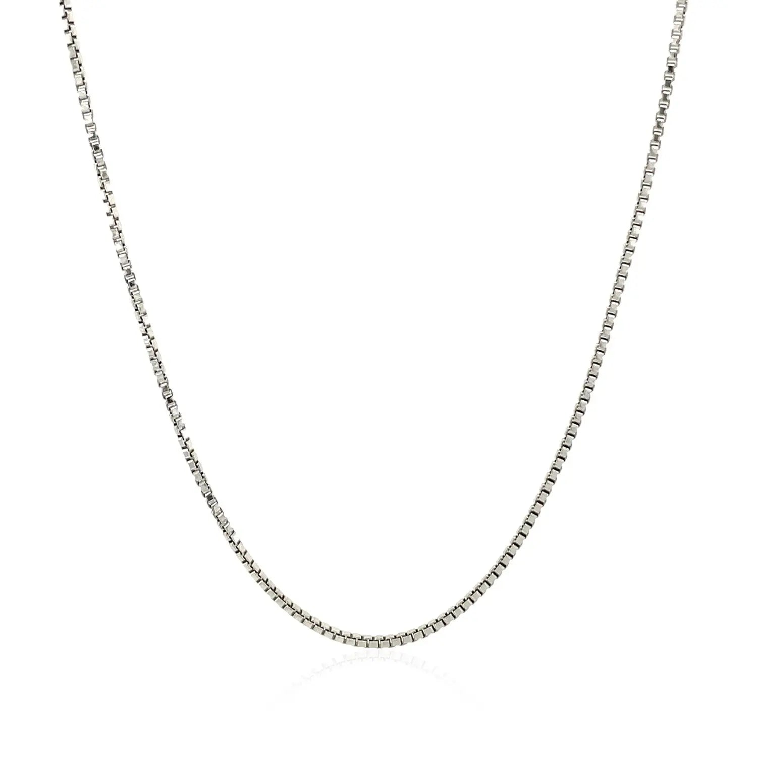 Sterling Silver Rhodium Plated Box Chain (1.10 mm) RCJ Chains  CELESTIA LUXE JEWELLERS
