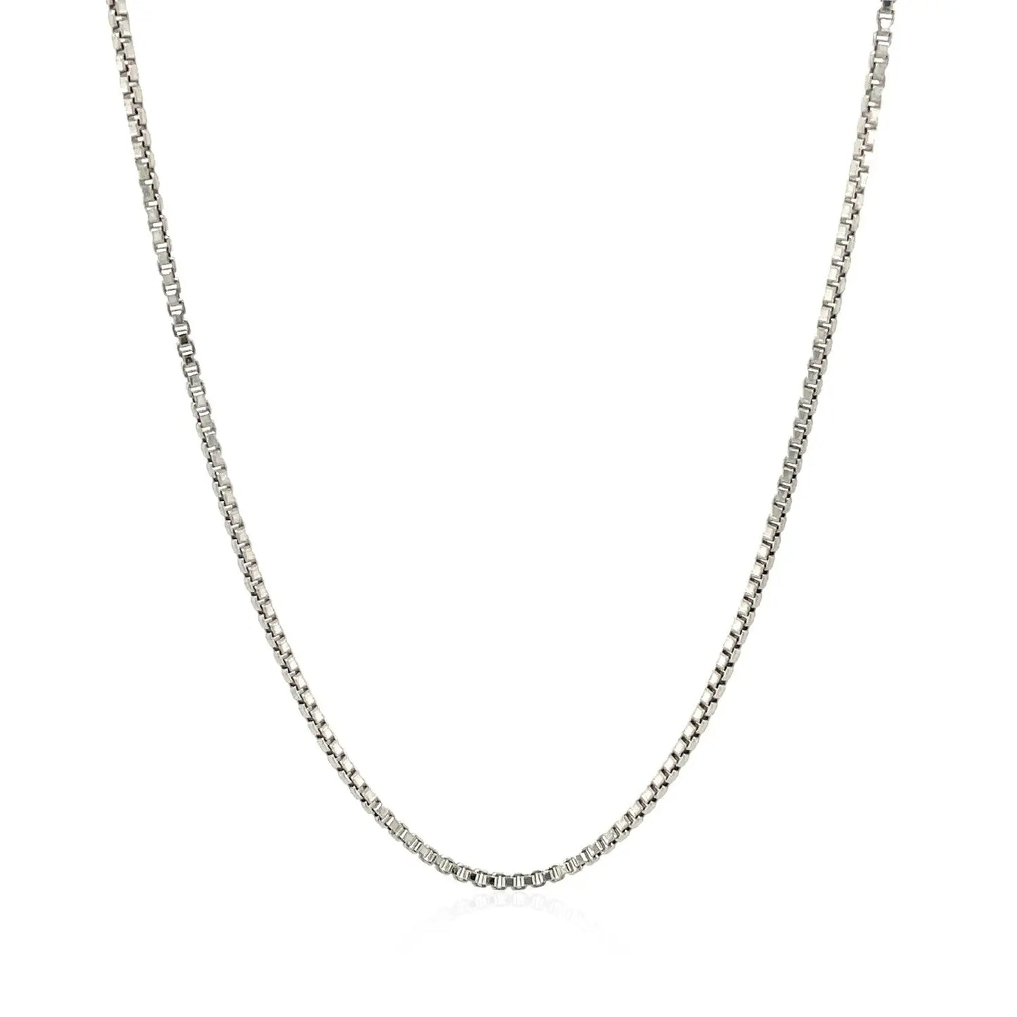 Sterling Silver Rhodium Plated Box Chain (1.30 mm) RCJ Chains  CELESTIA LUXE JEWELLERS