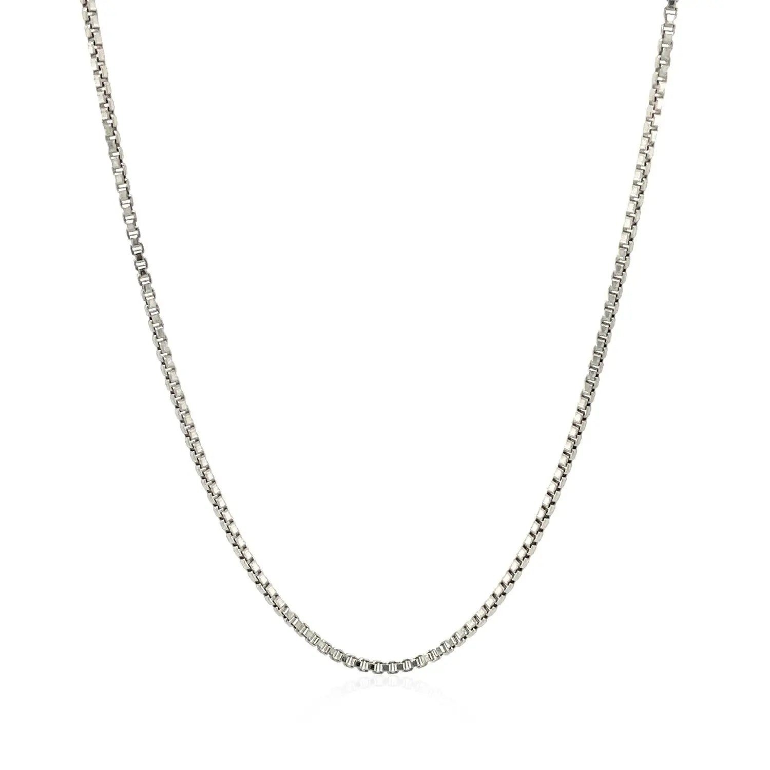Sterling Silver Rhodium Plated Box Chain (1.30 mm) RCJ Chains  CELESTIA LUXE JEWELLERS