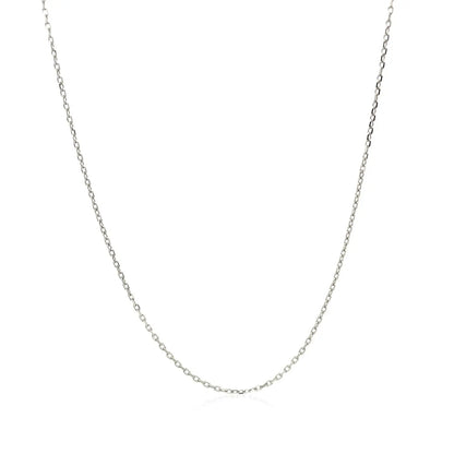 Sterling Silver Rhodium Plated Cable Chain (0.80 mm) RCJ Chains  CELESTIA LUXE JEWELLERS