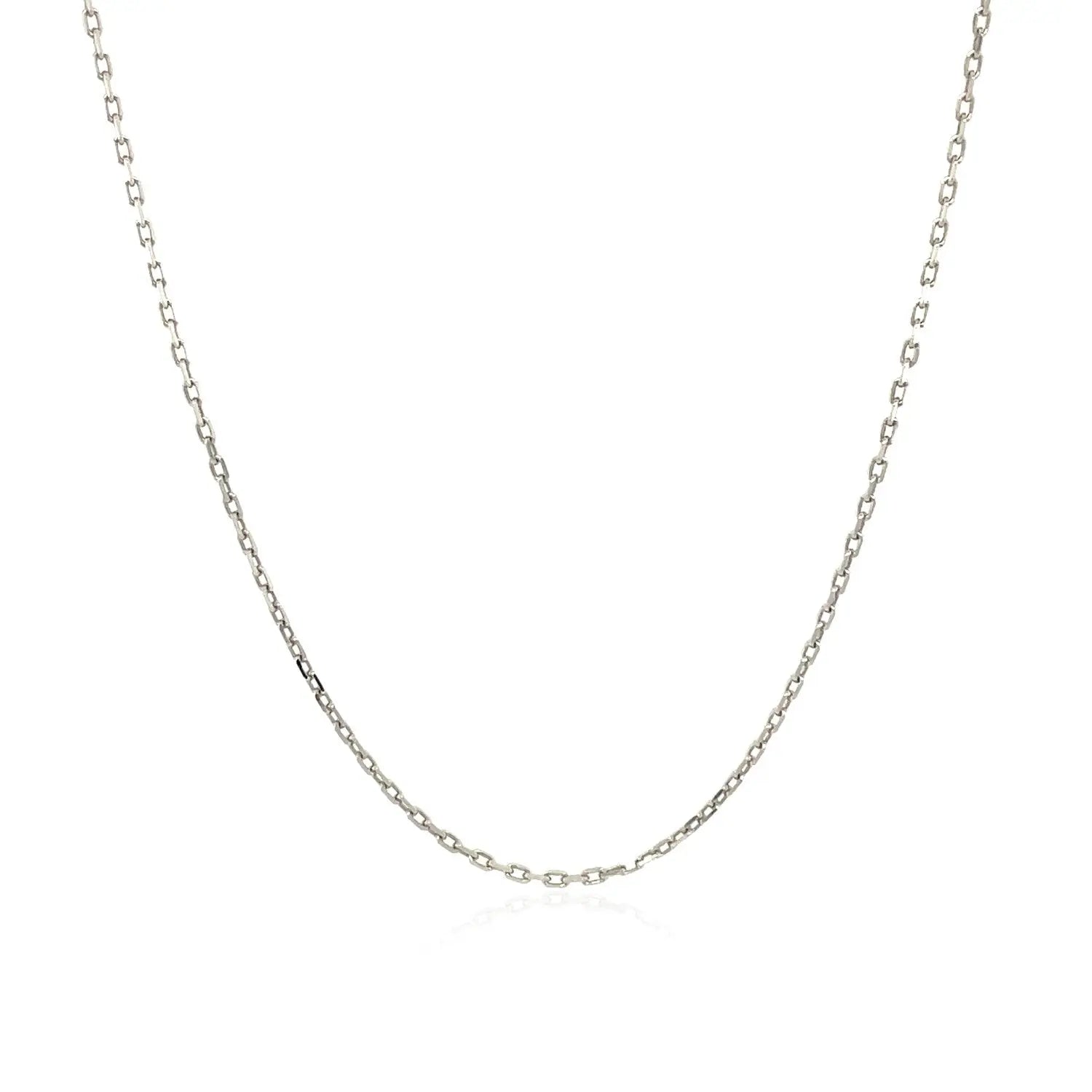 Sterling Silver Rhodium Plated Cable Chain (1.10 mm) RCJ Chains  CELESTIA LUXE JEWELLERS