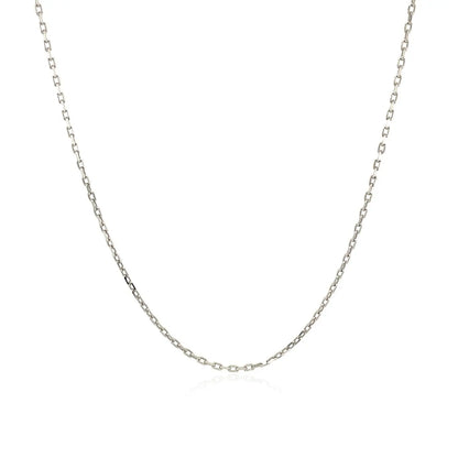 Sterling Silver Rhodium Plated Cable Chain (1.10 mm) RCJ Chains  CELESTIA LUXE JEWELLERS