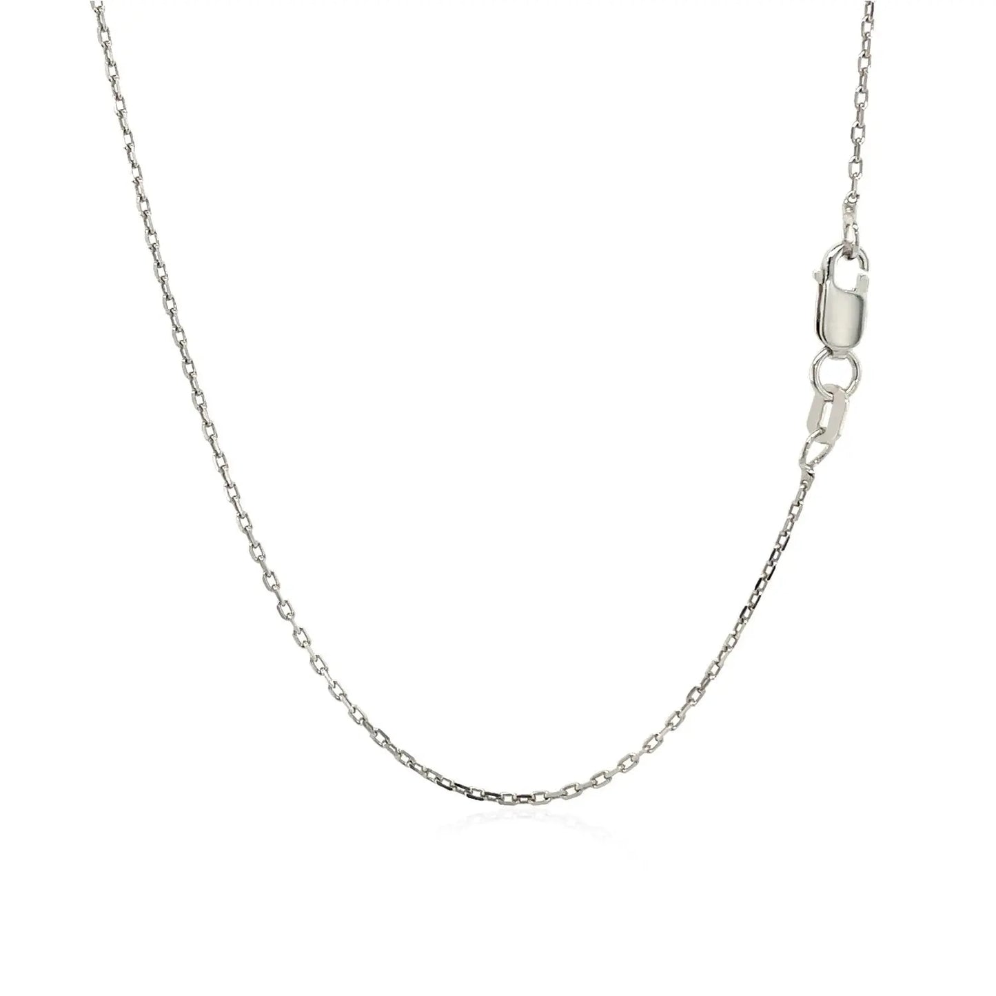 Sterling Silver Rhodium Plated Cable Chain (1.10 mm) RCJ Chains  CELESTIA LUXE JEWELLERS