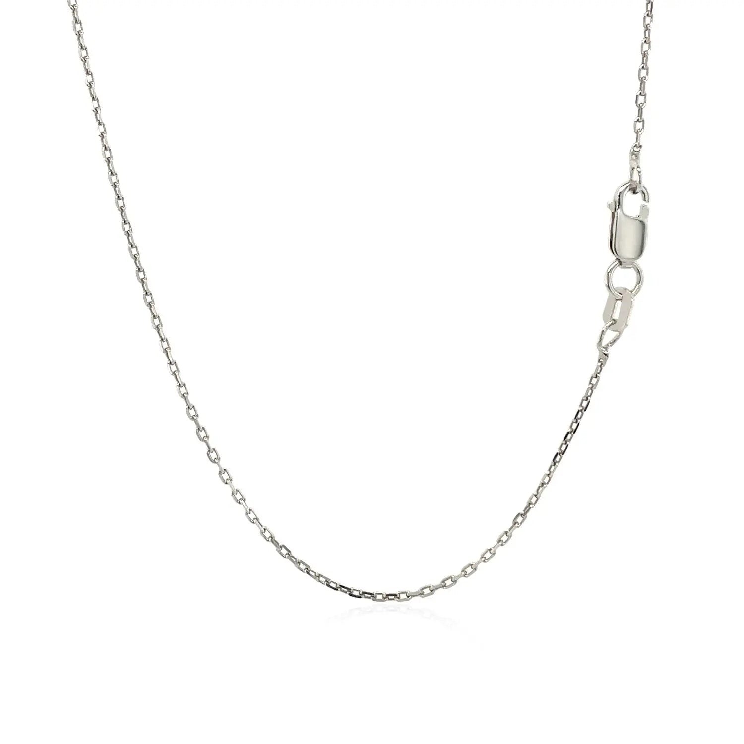 Sterling Silver Rhodium Plated Cable Chain (1.10 mm) RCJ Chains  CELESTIA LUXE JEWELLERS