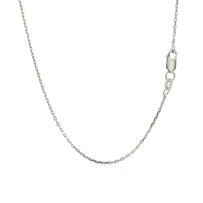 Sterling Silver Rhodium Plated Cable Chain (1.10 mm) RCJ Chains  CELESTIA LUXE JEWELLERS