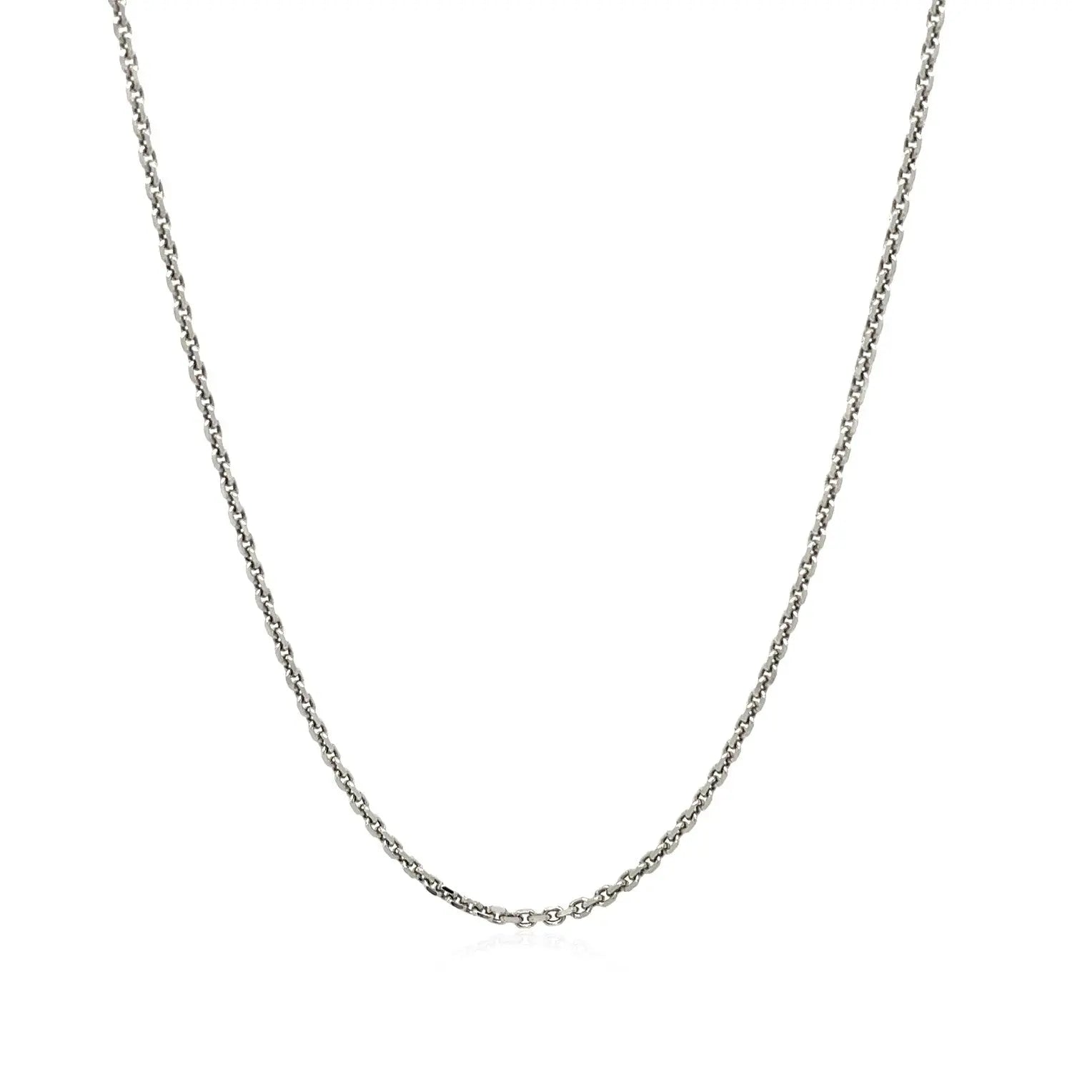 Sterling Silver Rhodium Plated Cable Chain (1.40 mm) RCJ Chains  CELESTIA LUXE JEWELLERS