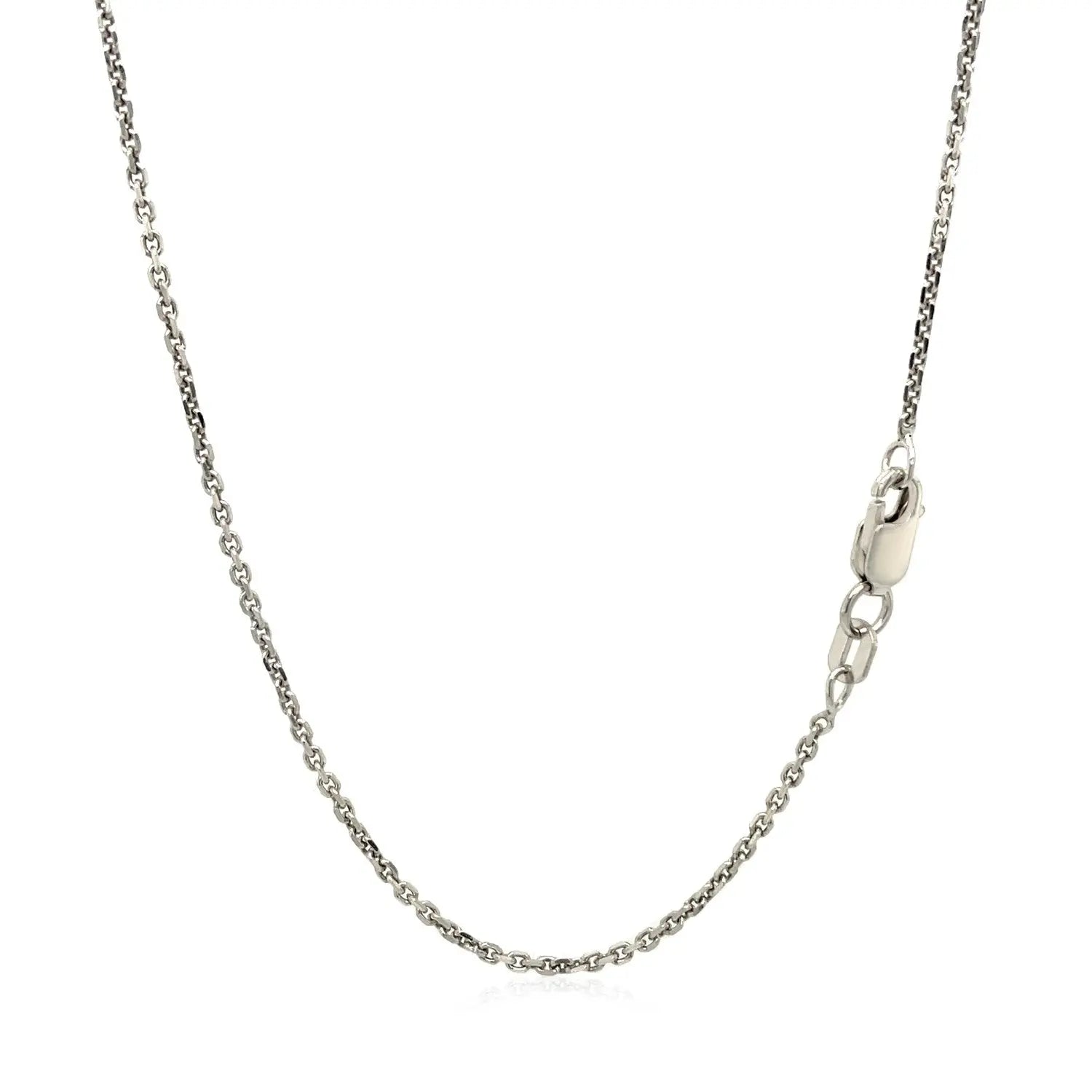 Sterling Silver Rhodium Plated Cable Chain (1.40 mm) RCJ Chains  CELESTIA LUXE JEWELLERS