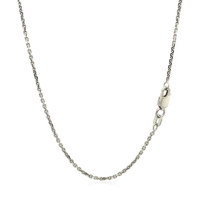 Sterling Silver Rhodium Plated Cable Chain (1.40 mm) RCJ Chains  CELESTIA LUXE JEWELLERS