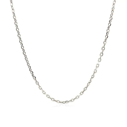 Sterling Silver Rhodium Plated Cable Chain (1.50 mm) RCJ Chains  CELESTIA LUXE JEWELLERS