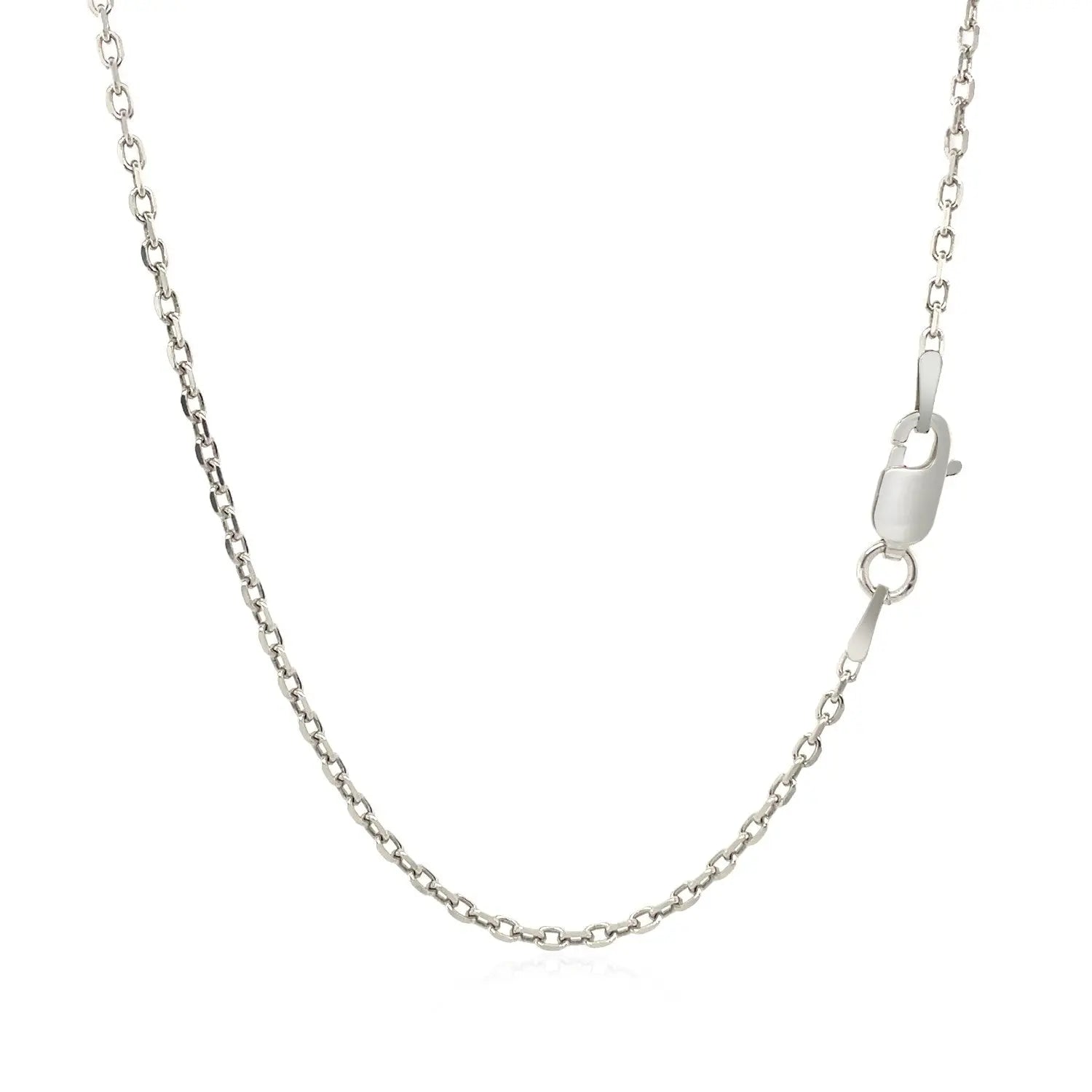Sterling Silver Rhodium Plated Cable Chain (1.50 mm) RCJ Chains  CELESTIA LUXE JEWELLERS