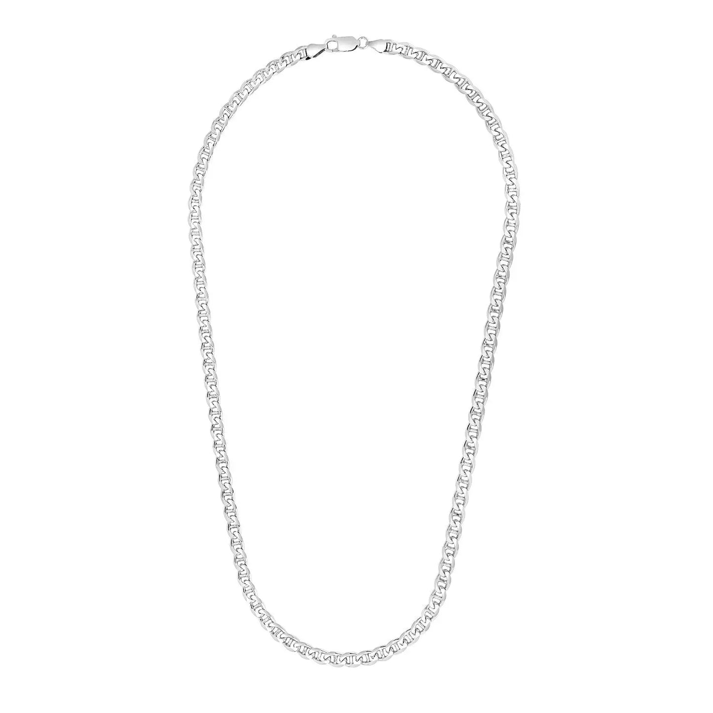 Sterling Silver Rhodium Plated Mariner Chain (5.60 mm) RCJ Chains  CELESTIA LUXE JEWELLERS