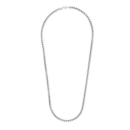 Sterling Silver Rhodium Plated Round Box Chain (4.40 mm) RCJ Chains  CELESTIA LUXE JEWELLERS