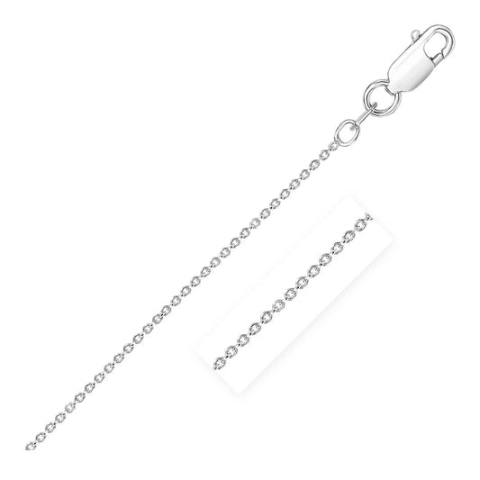 Sterling Silver Rhodium Plated Round Cable Chain (2.10 mm) RCJ Chains  CELESTIA LUXE JEWELLERS
