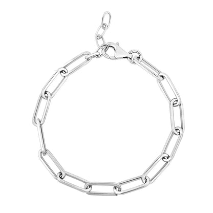 Sterling Silver Wide Paperclip Chain Bracelet (5.90 mm) RCJ Bracelets  CELESTIA LUXE JEWELLERS