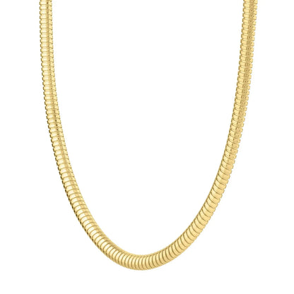 Tubogas Necklace in 14K Yellow Gold (5.00 mm) RCJ Necklaces  CELESTIA LUXE JEWELLERS