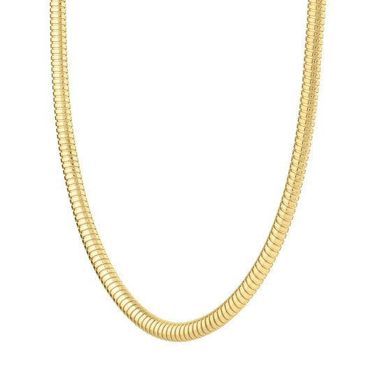 Tubogas Necklace in 14K Yellow Gold (5.00 mm) RCJ Necklaces  CELESTIA LUXE JEWELLERS