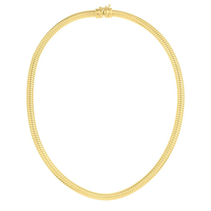 Tubogas Necklace in 14K Yellow Gold (5.00 mm) RCJ Necklaces  CELESTIA LUXE JEWELLERS
