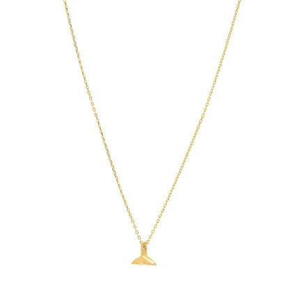 Whale Tail Necklace in 14K Yellow Gold RCJ Necklaces  CELESTIA LUXE JEWELLERS