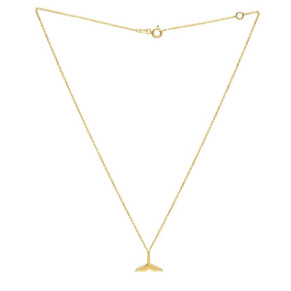 Whale Tail Necklace in 14K Yellow Gold RCJ Necklaces  CELESTIA LUXE JEWELLERS