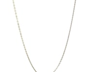 10k White Gold Oval Cable Link Chain (0.97 mm)